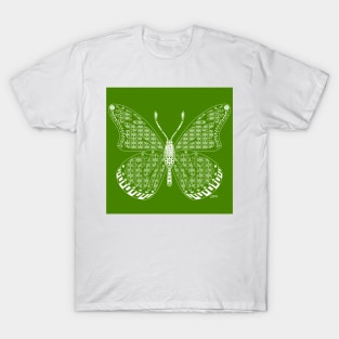 green jade butterfly ecopop in mexican pattern T-Shirt